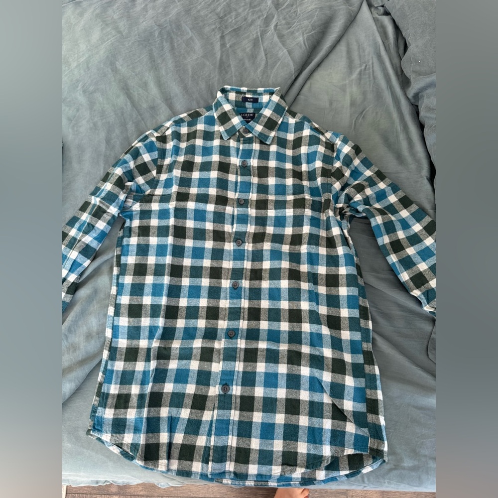 NWT J.crew jcrew men’s long sleeve shirt Slim Small long sleeve flannel plaid